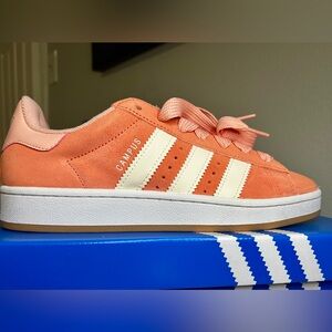 Adidas Campus 00s Peach and White. 10.